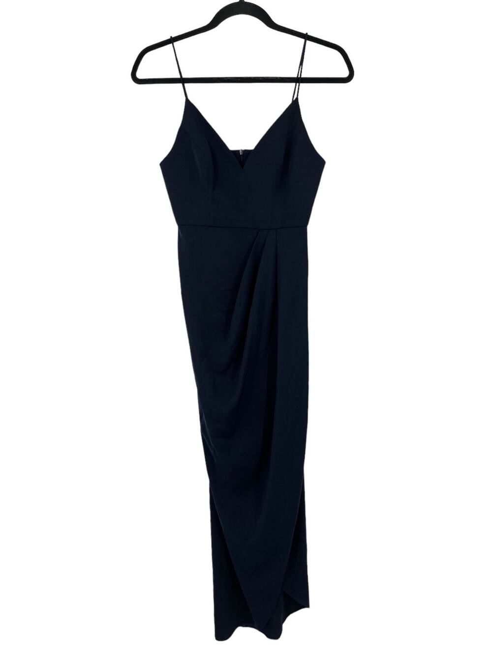 Shona Joy Dress Tulip hem maxi navy blue size 2